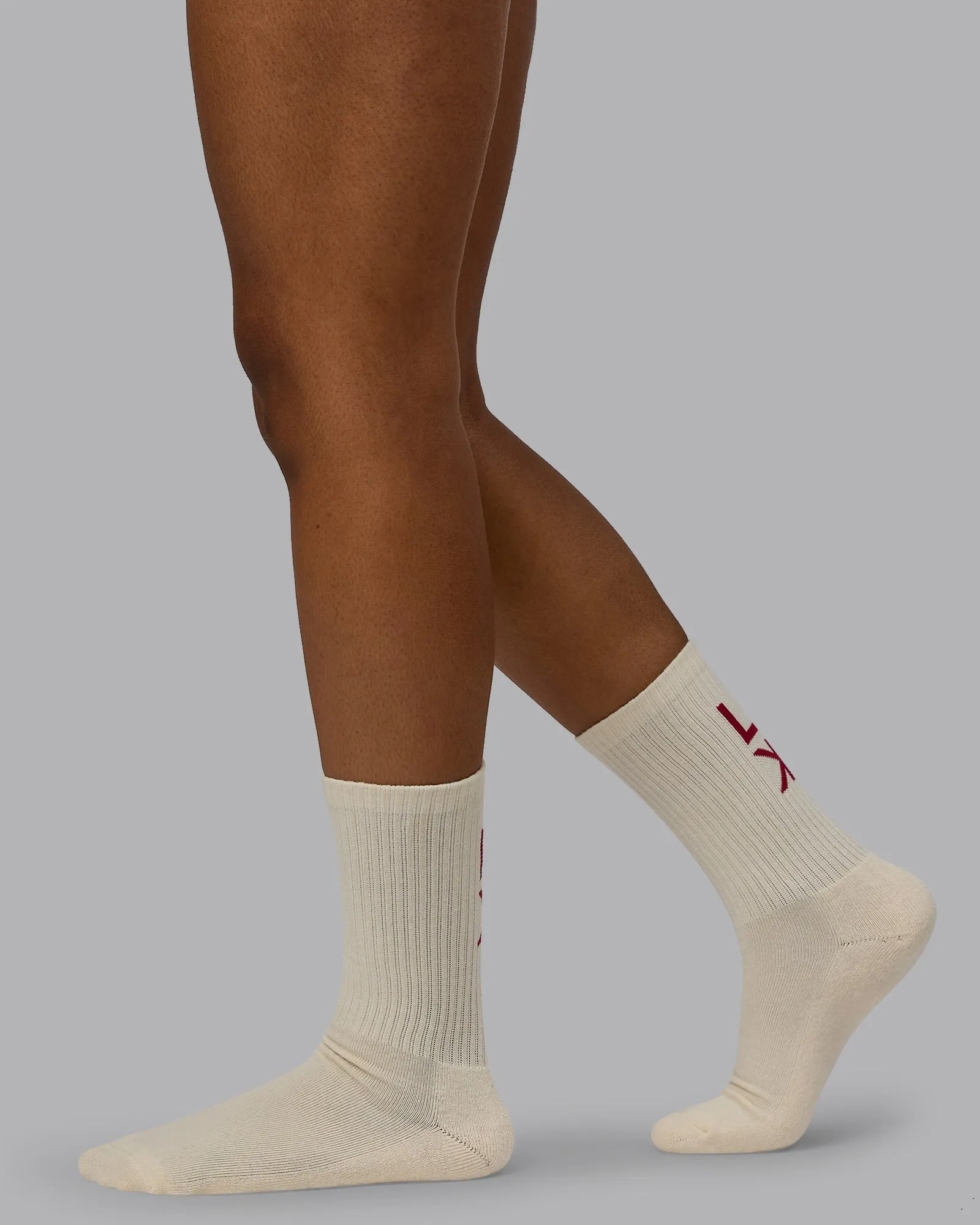 Squad 3 Pack Crew Socks - Multi-Claret